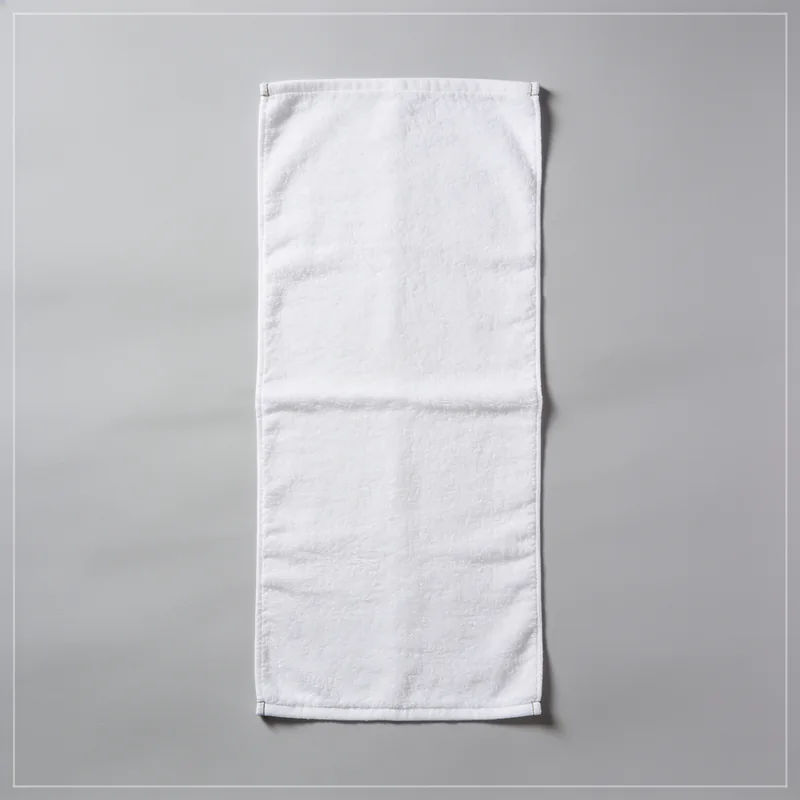 Long Cotton Hair Towel in White